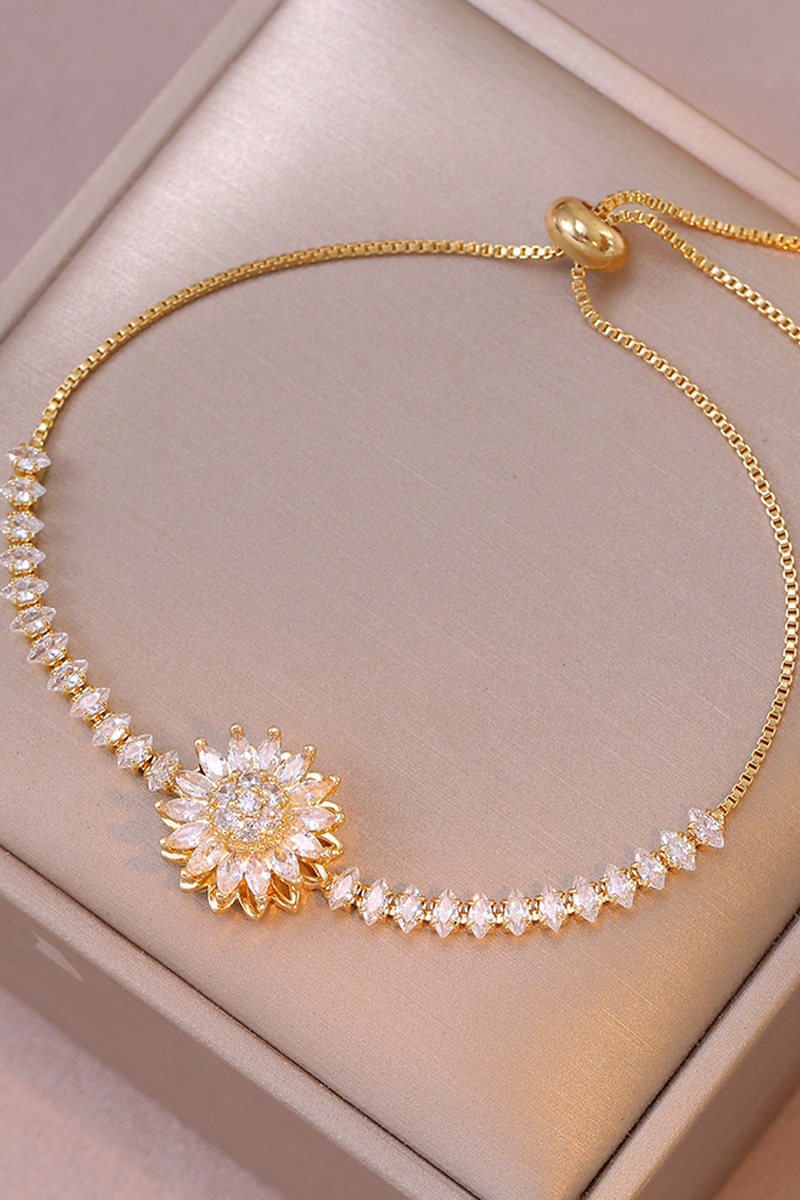 Women's Sunflower Diamond Bracelet - Seldom Seen Styles