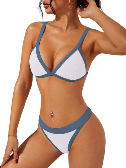 Women's Triangle Bikini Set  Brazilian Sporty Two Piece Swimsuit Cute Bathing Suit - Seldom Seen Styles