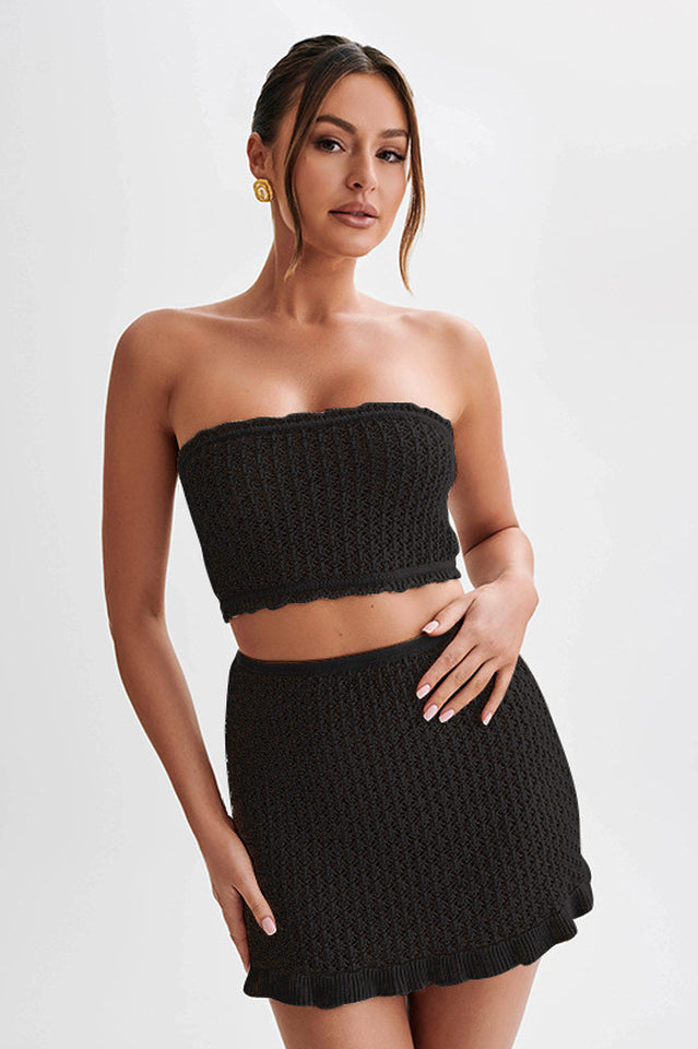 Always Say Goodbye Crochet Mini Skirt Set - Seldom Seen Styles