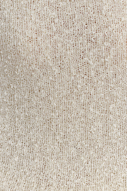 Marisol Off Shoulder Boucle Maxi Dress - Ivory