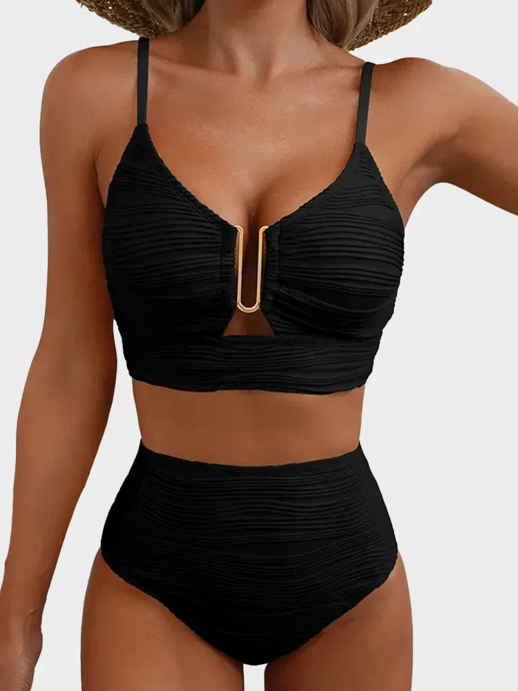 2 Piece Bikini Set U-Wire Cutout Swimsuit - Seldom Seen Styles