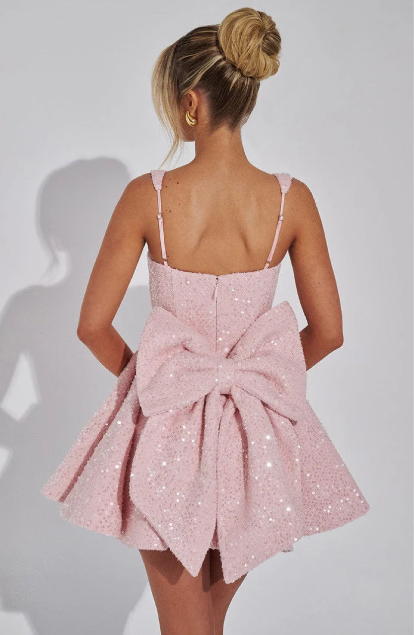 pink sequin dress 