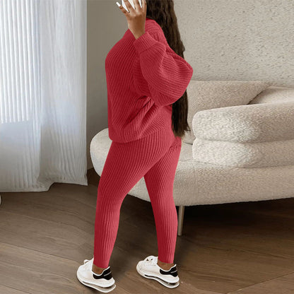 Casual Knitting Suit Trousers  Women's Clothing  Suit  Fashion