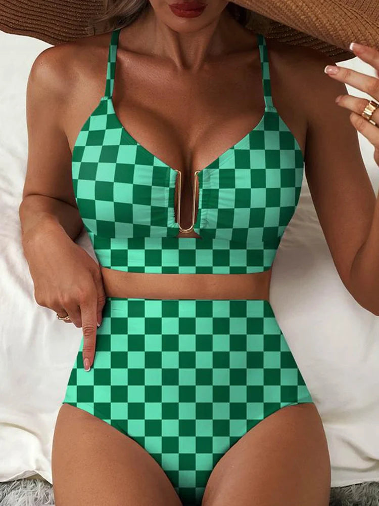 2 Piece Bikini Set U-Wire Cutout Swimsuit - Seldom Seen Styles