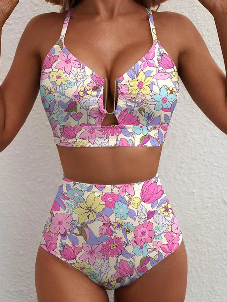 2 Piece Bikini Set U-Wire Cutout Swimsuit - Seldom Seen Styles