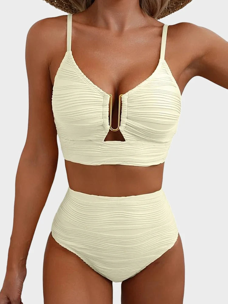 2 Piece Bikini Set U-Wire Cutout Swimsuit - Seldom Seen Styles