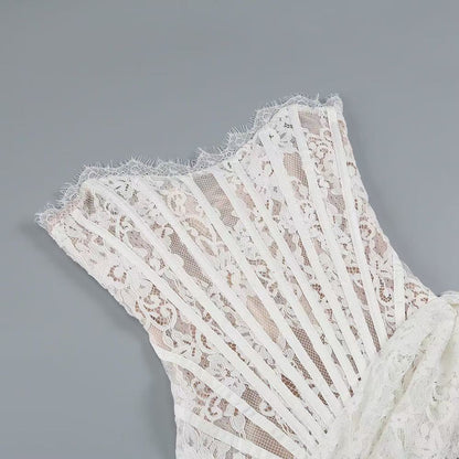 The lace corset mini dress