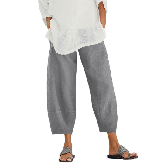 Women's Capri Pants Casual Summer Cotton Cropped Lounge Pants Trousers - Seldom Seen Styles