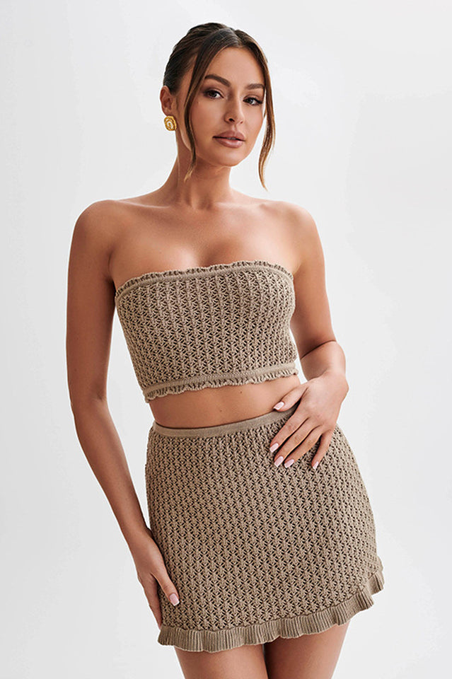 Always Say Goodbye Crochet Mini Skirt Set - Seldom Seen Styles