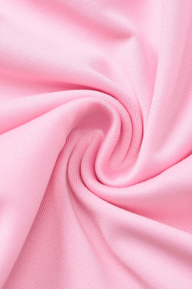 Arrietty Flower Draped Skirt SetWomen's Pink Cut Out Maxi Dress Flower Detail High Split Vacation Party Dress Set - Seldom Seen Styles