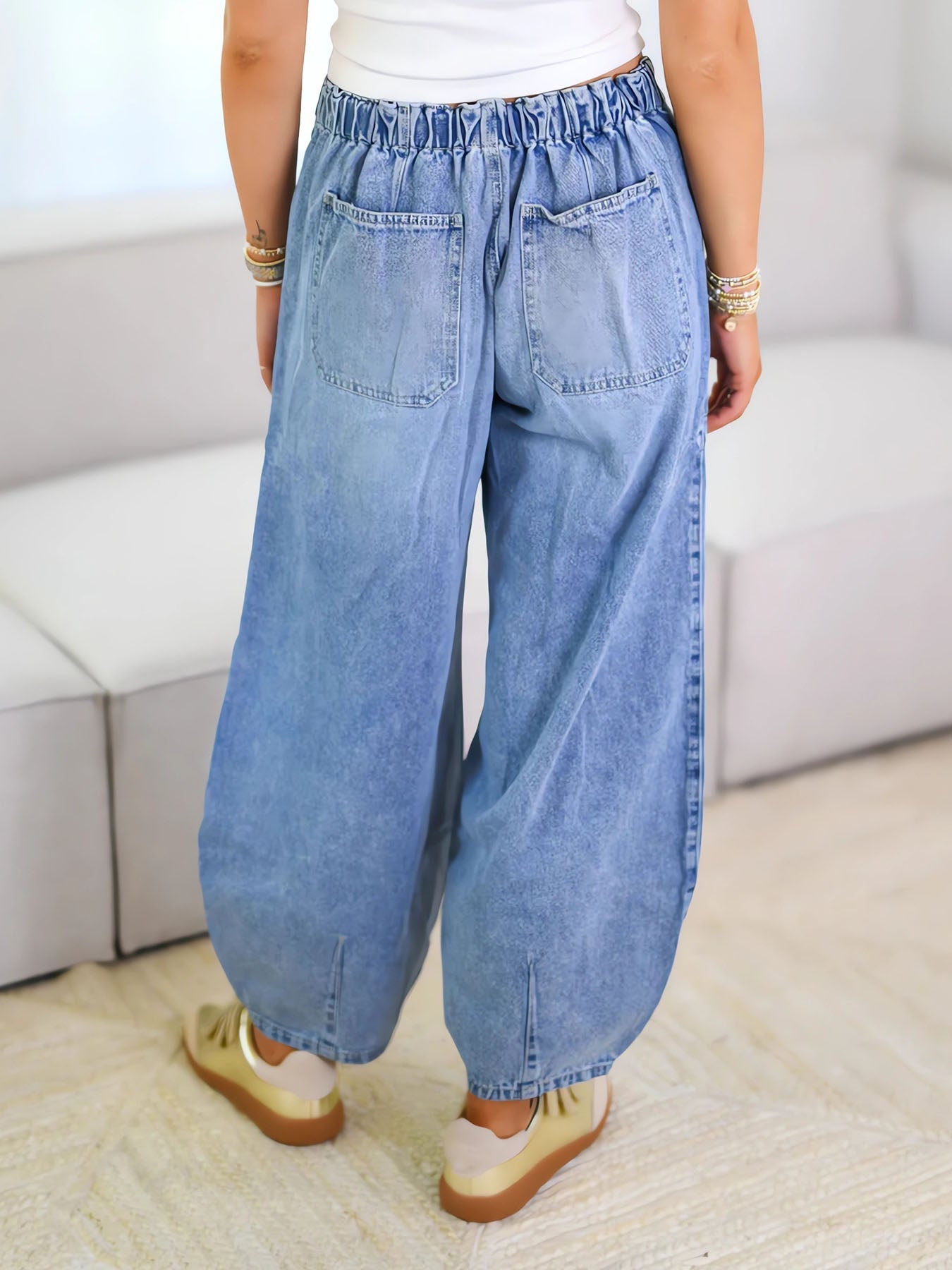 Self-tie Casual Loose Jeans - Seldom Seen Styles