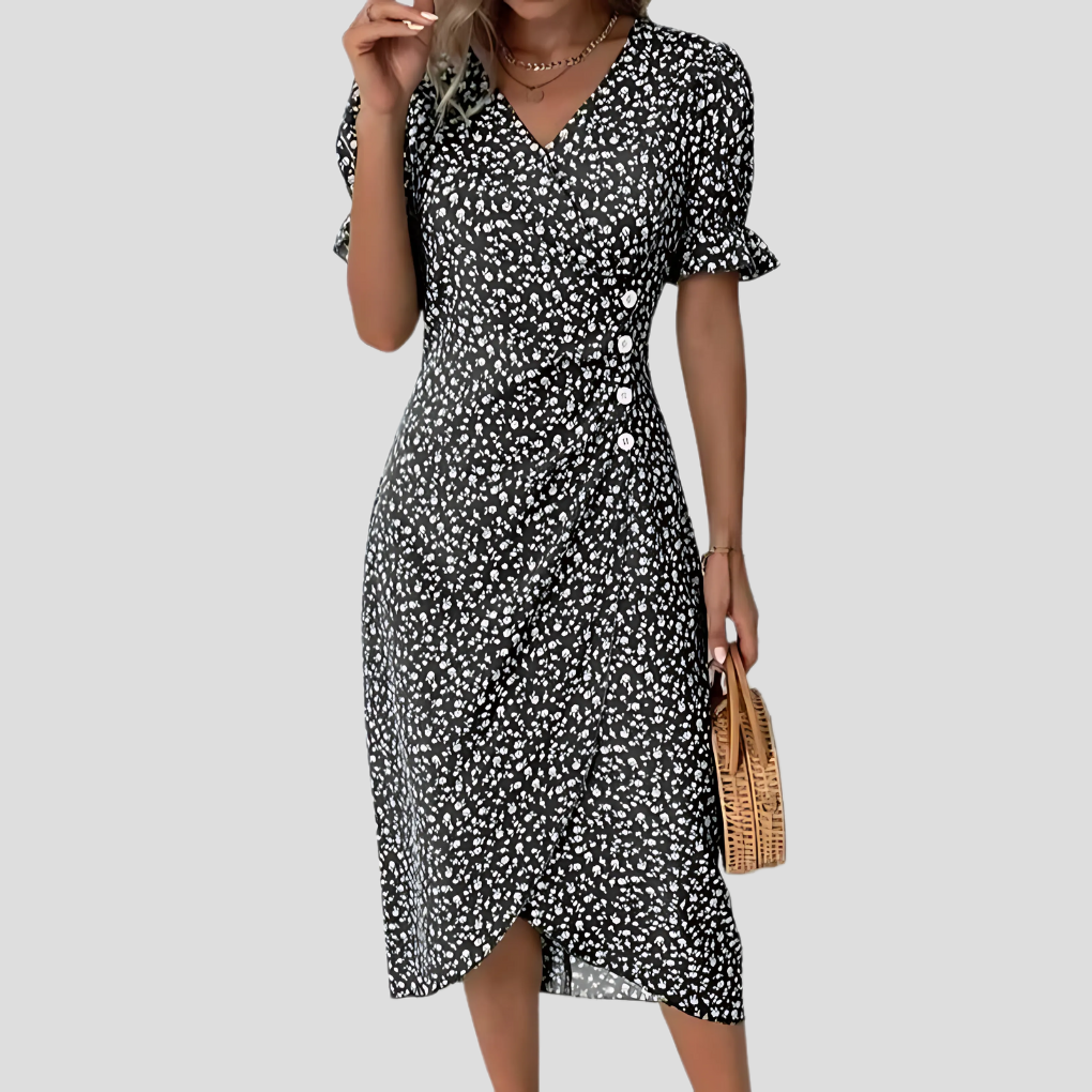 Women’s Elegant Floral Midi Dress - Seldom Seen Styles