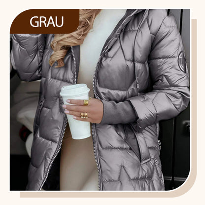 Damen Winter Warme Kapuzen-Mantel in mittlerer Länge