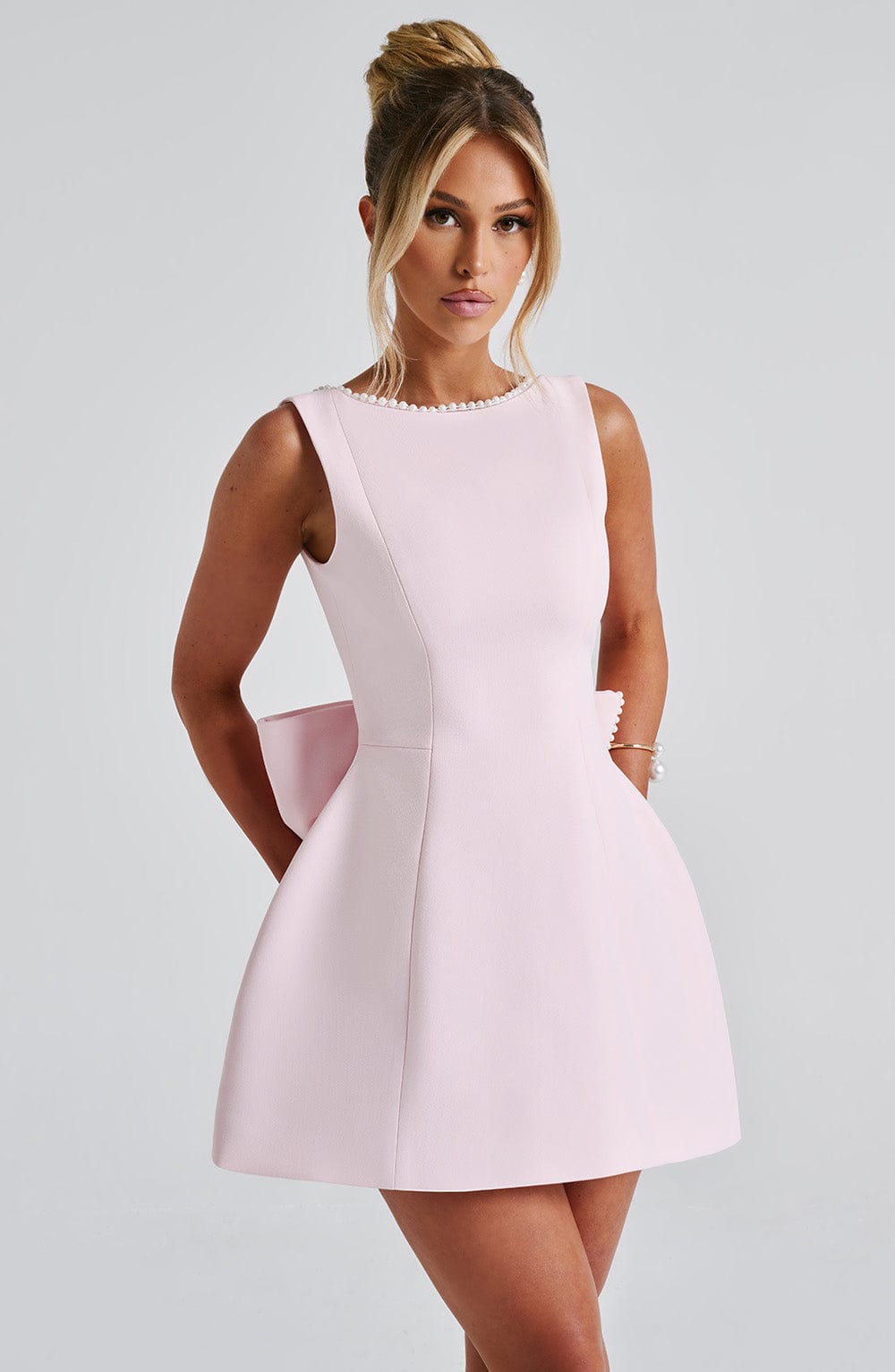 Amber | Women Wedding Guest Structured Mini Dress - Seldom Seen Styles