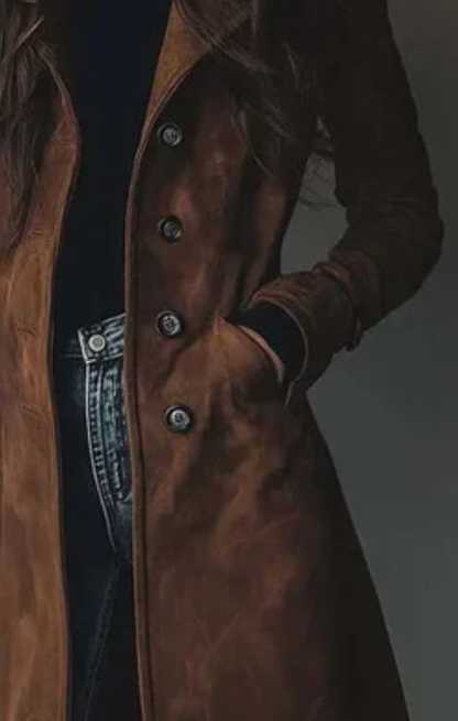 María - Longue veste en daim végétalien