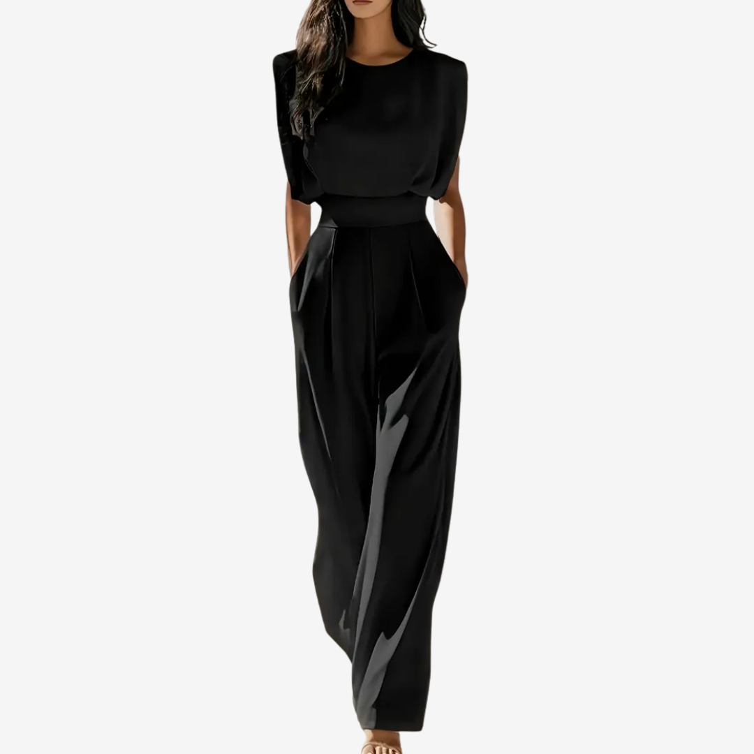 Women's Wide Leg Jumpsuit High Waist Sleeveless Elegant One Piece Outfit - Seldom Seen Styles
