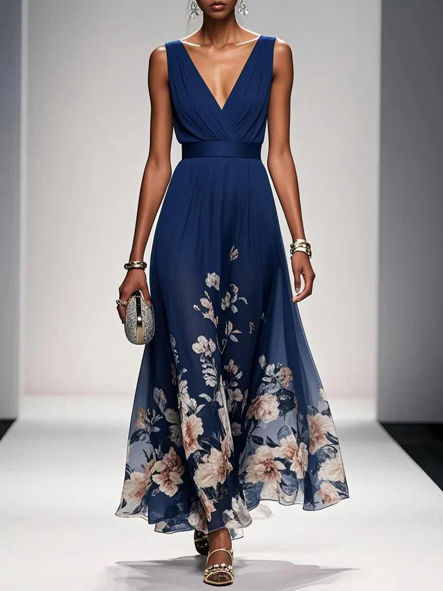 Blair | Women Floral Chiffon Summer Maxi Dress - Seldom Seen Styles