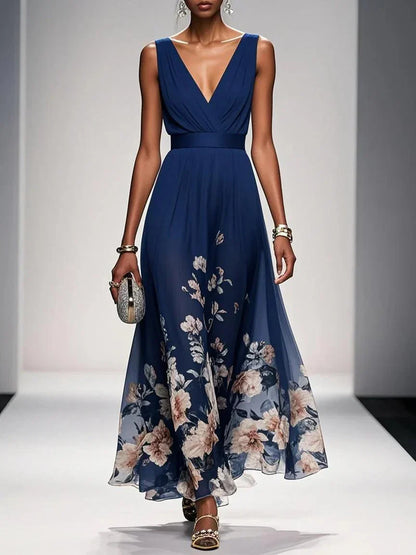 Blair | Women Floral Chiffon Summer Maxi Dress