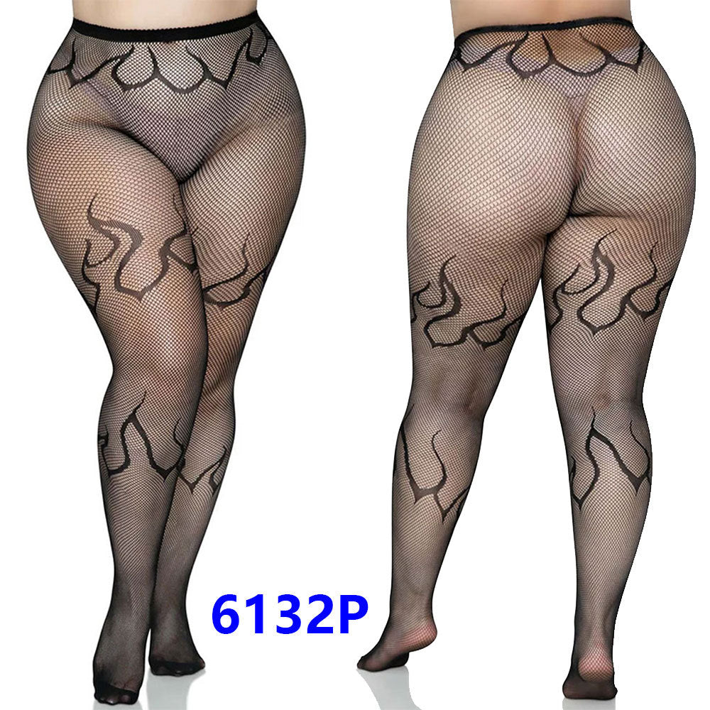 Plus Size Sexy Lingerie Women's Sexy Stockings Free off Open Files Socks Garter Jacquard Leggings7546P - Seldom Seen Styles