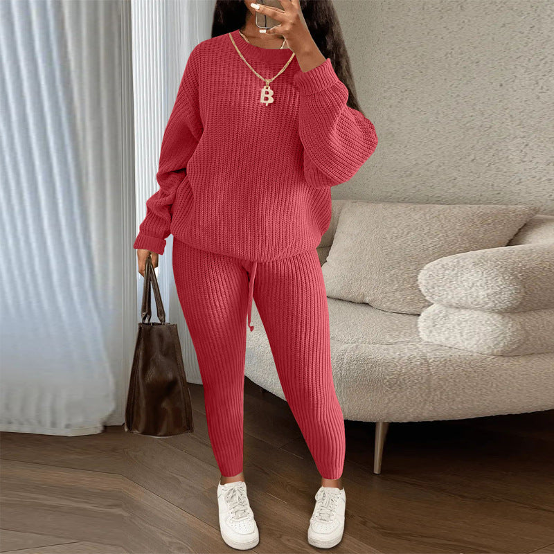 Casual Knitting Suit Trousers  Women's Clothing  Suit  Fashion