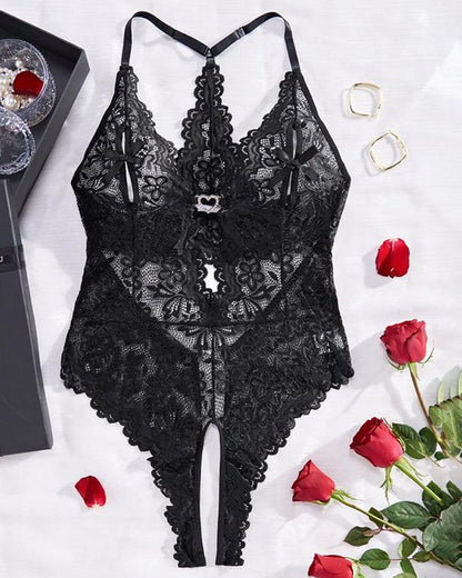Damen Sexy Spitzen-Body Schlafanzug
