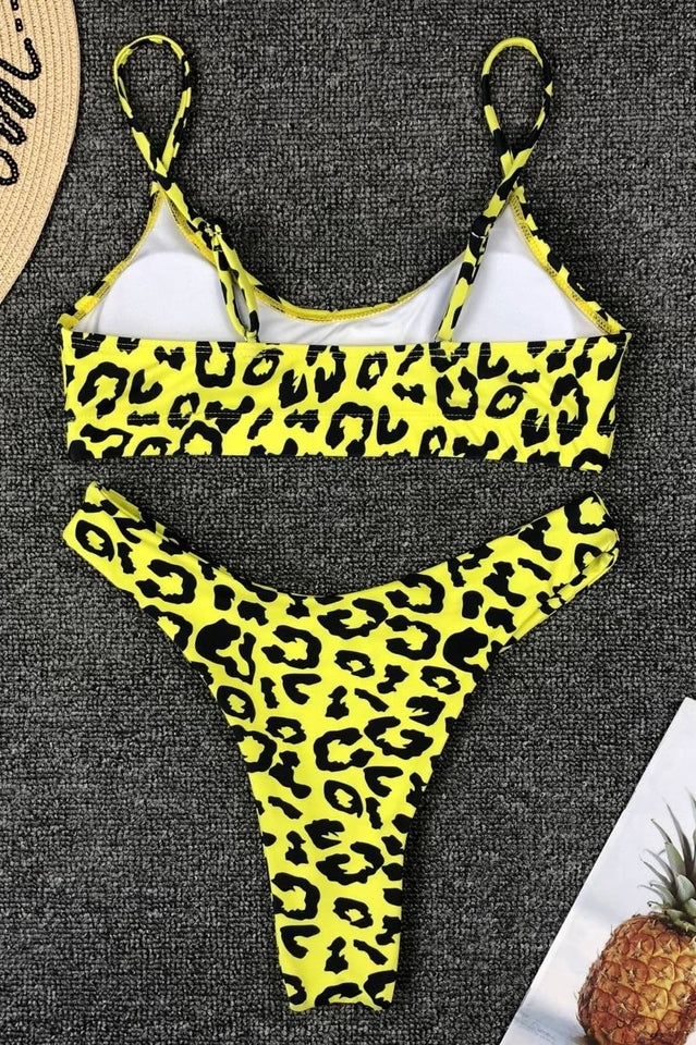 Leopard Print Bikini Set (Multicolor) - Seldom Seen Styles