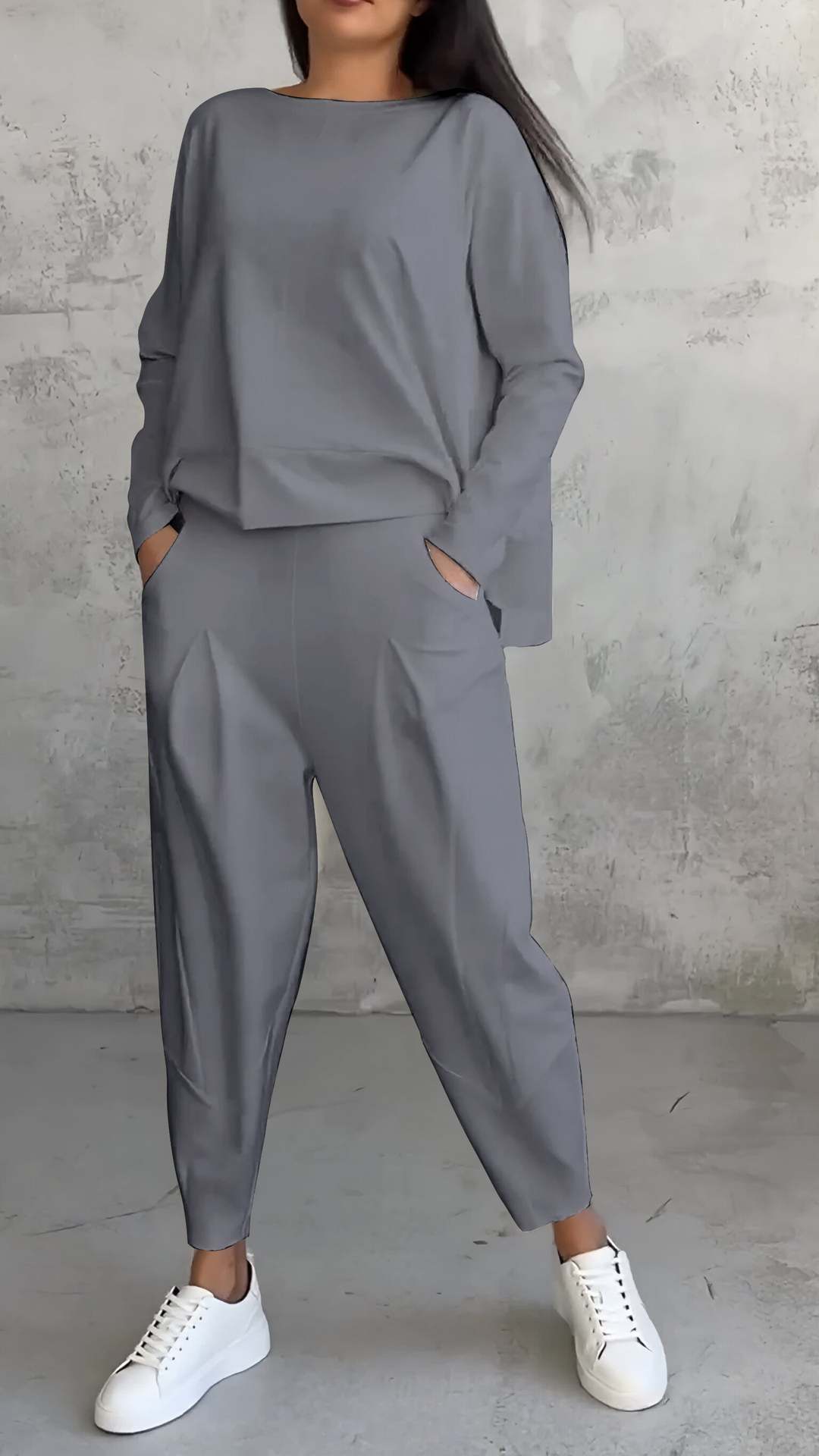 Womens 2 Piece Outfits Fall Solid Color Sweatsuits Sets Active Crewneck Going Out Sweat Suits Rompers Lounge Sets - Seldom Seen Styles