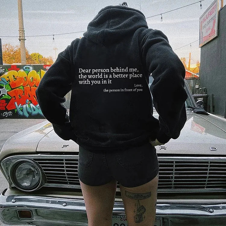 Dear Person Behind Me Sweatshirt - Seldom Seen Styles