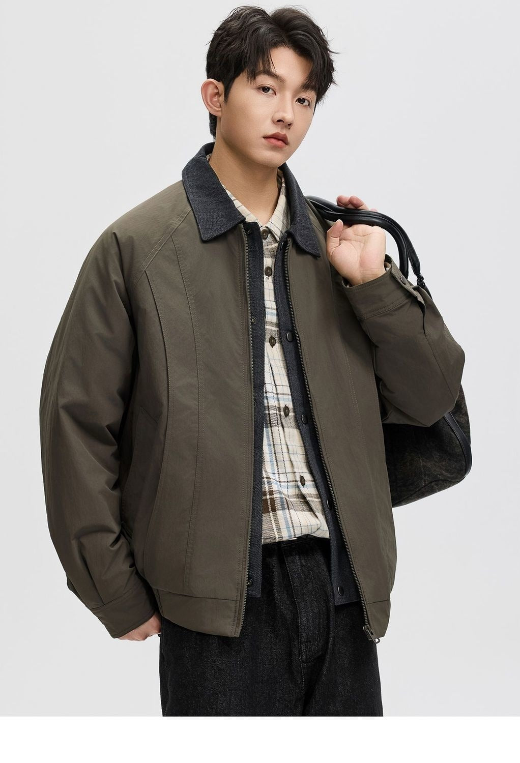 new winter men's down jacket 90 duck down two fashion trend coat lapel outdoor jacket