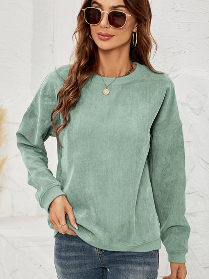 Women's Crewneck Sweatshirts Lightweight Long Sleeve Tunic Tops Cute Pullover Shirts