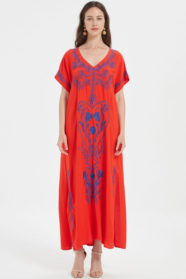 Boho Print Slit Dress - Seldom Seen Styles