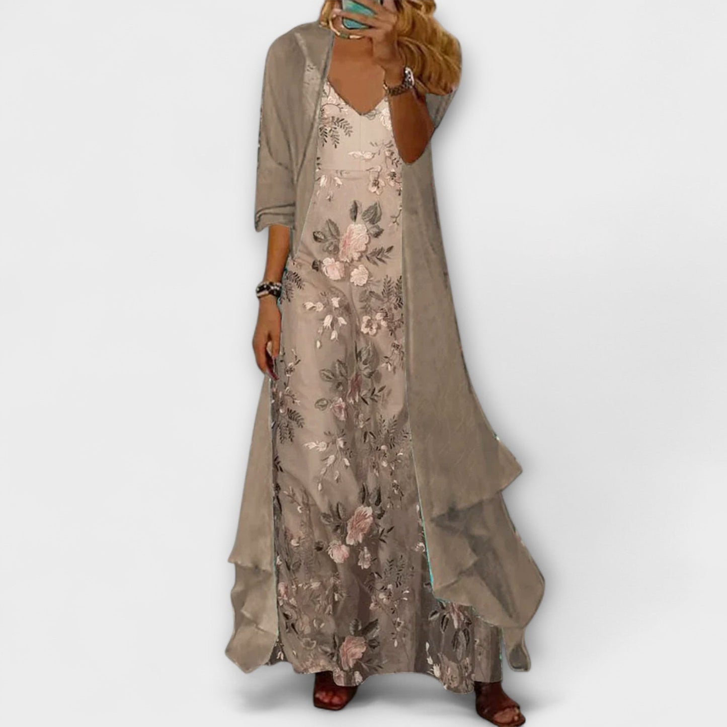 Bryleigh | Elegant Maxi Dress Two-Piece Set - Seldom Seen Styles