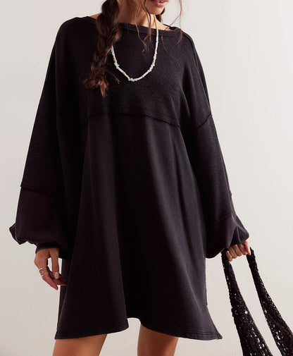 Damen Sommer Lose T-Shirt Stern Patch Langarm Rundhals Casual Tops Streetwear