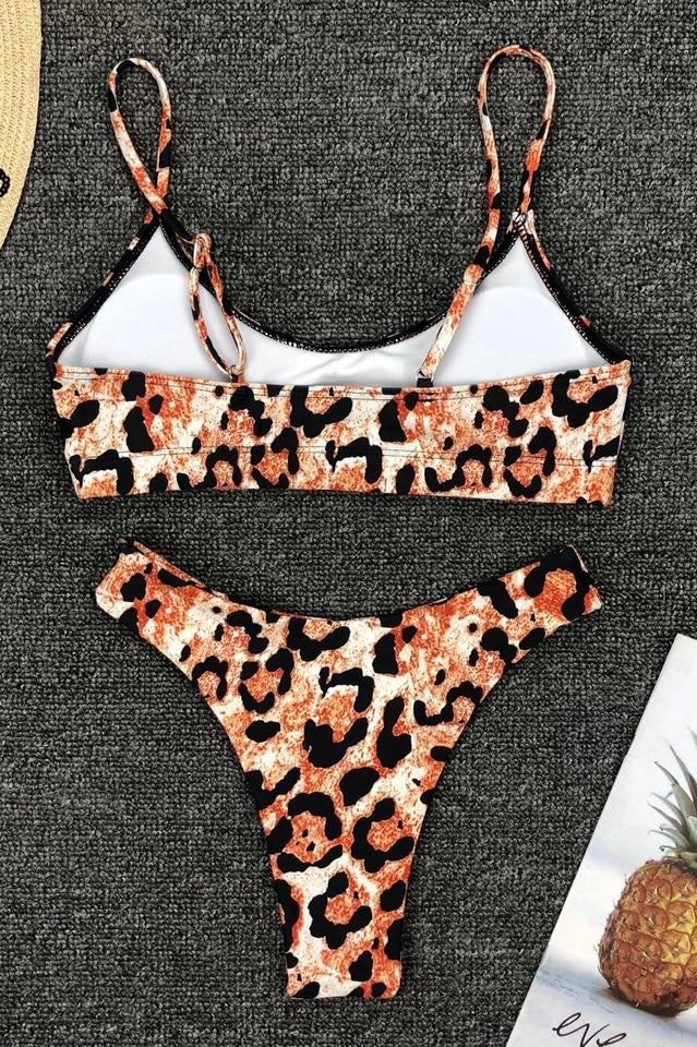 Leopard Print Bikini Set (Multicolor) - Seldom Seen Styles