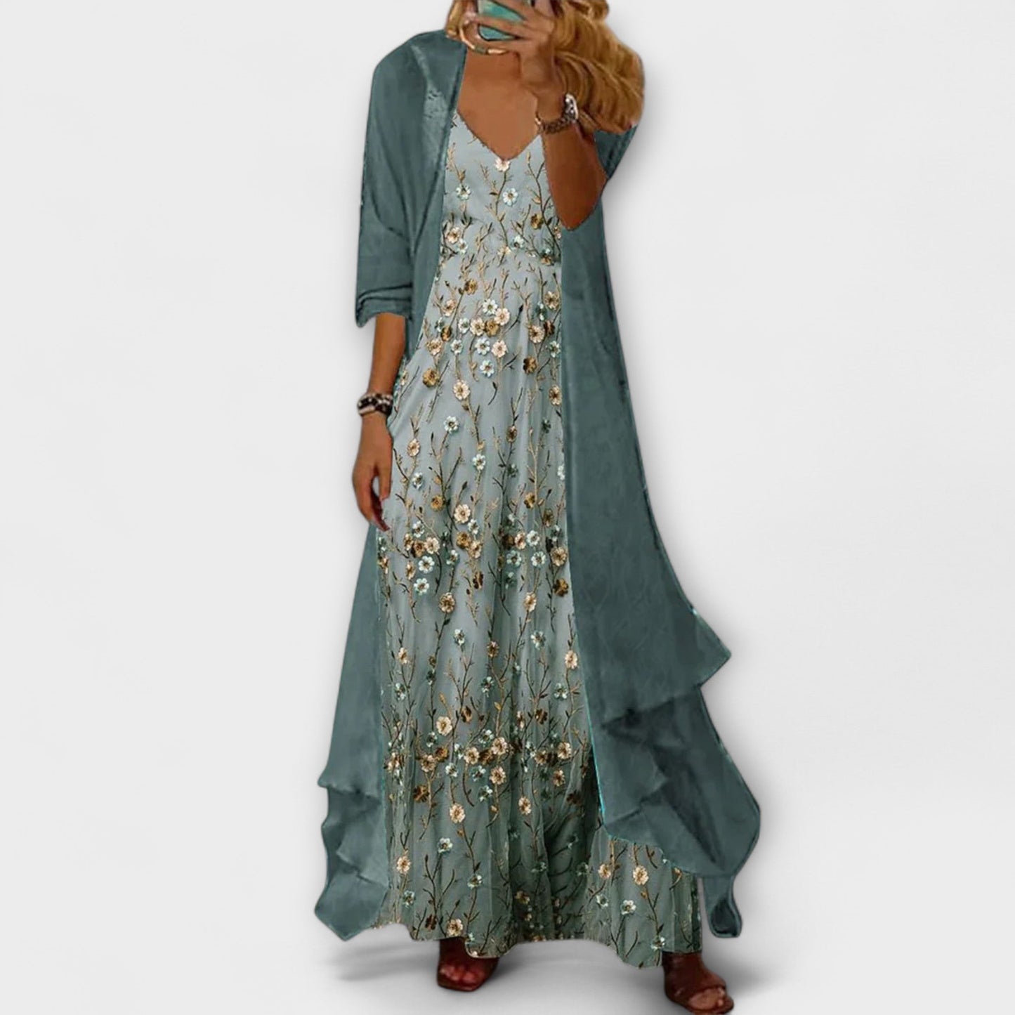 Bryleigh | Elegant Maxi Dress Two-Piece Set - Seldom Seen Styles