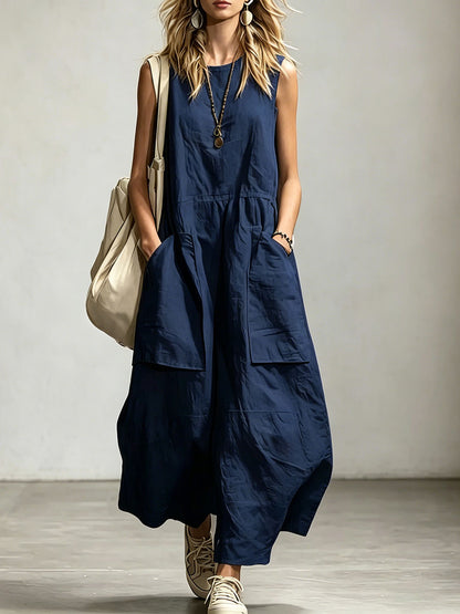 Women's Halter Neck Jumpsuit Deep V Backless Loose Fit Wide Leg Summer Beach Outfit