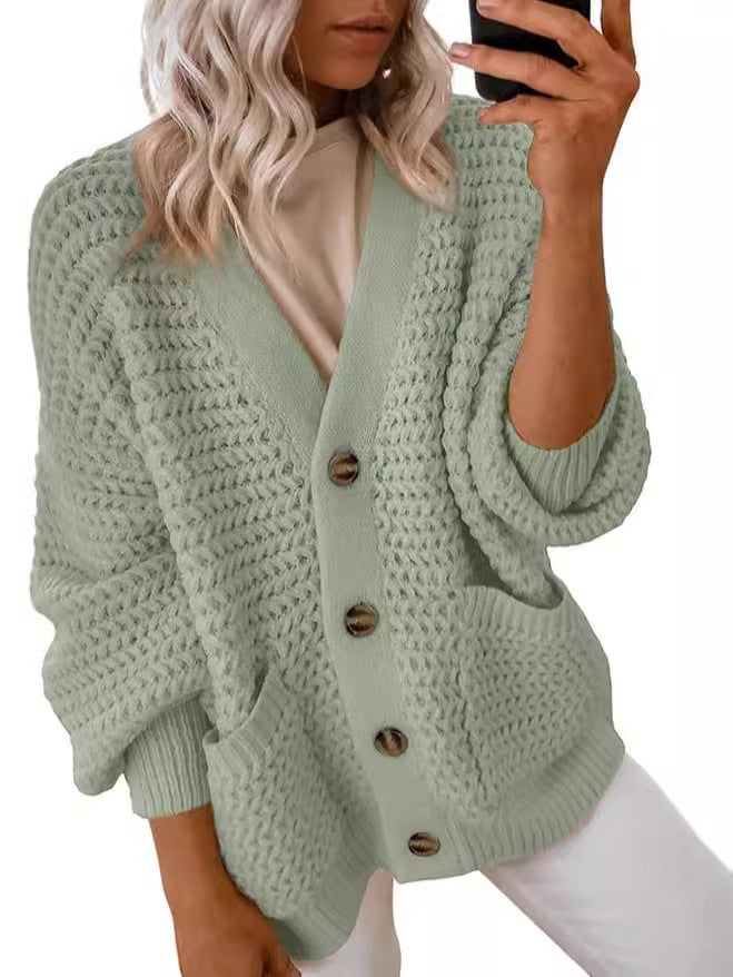 Women's 2024 Fashion Casual Open Front Long Sleeve Chunky Knit Cardigans Sweaters Outerwear Coats - Seldom Seen Styles
