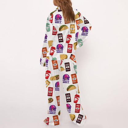 Bell Pajama Set For Women Print Comfy Satin Sleepwear & Loungewear Pjs Short Sleeve Top & Bottoms Shorts Without Pockets - SHESHOW