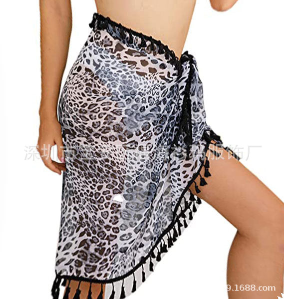 Women Beach Sarong Wraps with Tassels Swimsuit Coverup Summer Bathing Suit Cover Up Casual Swimwear - Seldom Seen Styles