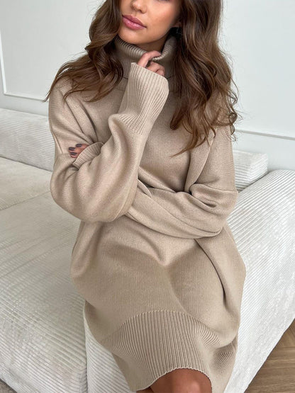 Autumn and Winter Turtleneck Sweater Women's Mid-Length Thickened Cross-Border Wholesale Russia2023New Long-Sleeved Knitwear European and American