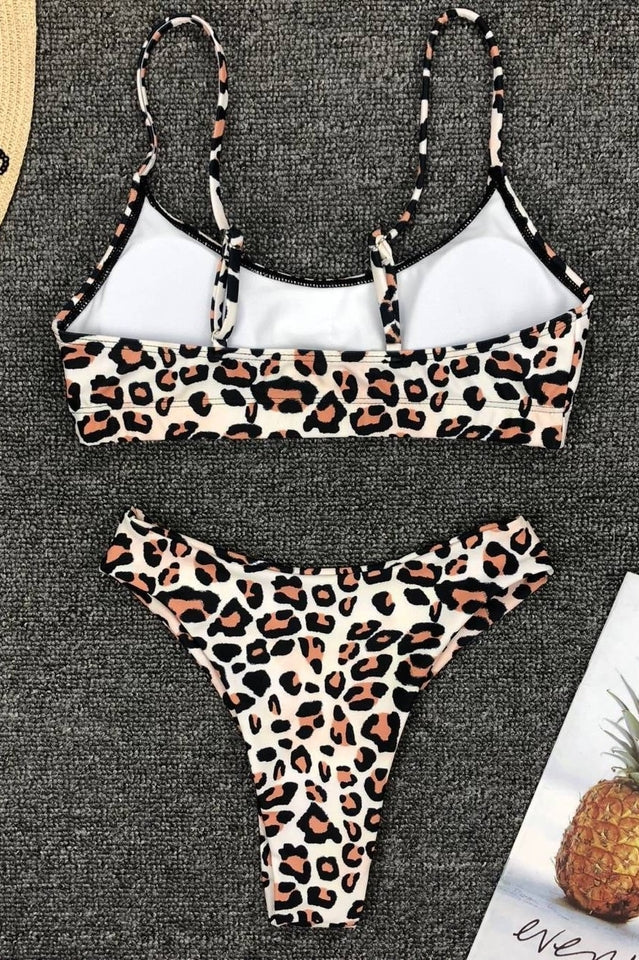 Leopard Print Bikini Set (Multicolor) - Seldom Seen Styles