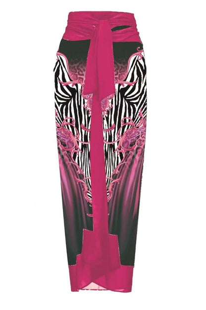 Ensemble maillot de bain une pièce et jupe 3D fleur