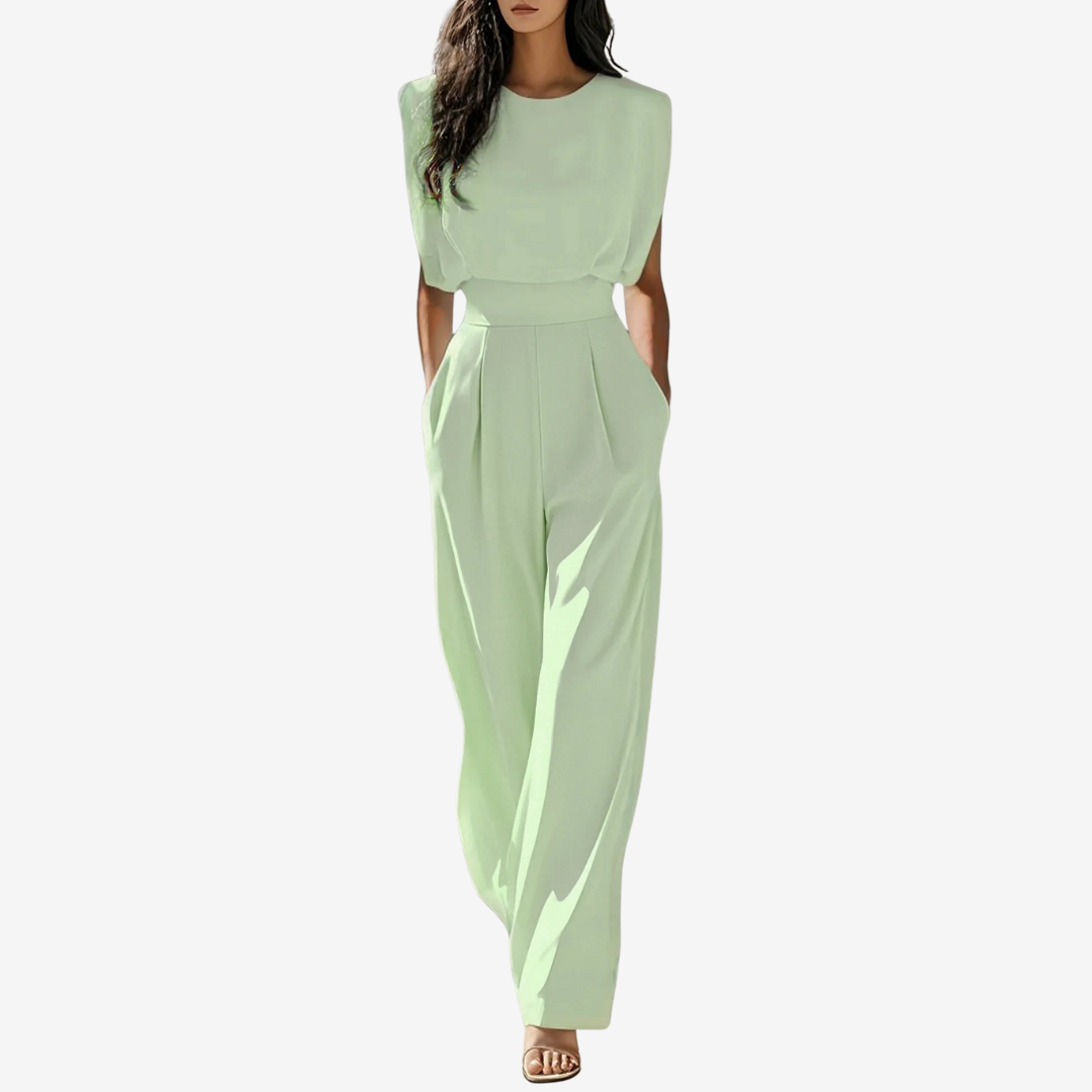 Women's Wide Leg Jumpsuit High Waist Sleeveless Elegant One Piece Outfit - Seldom Seen Styles