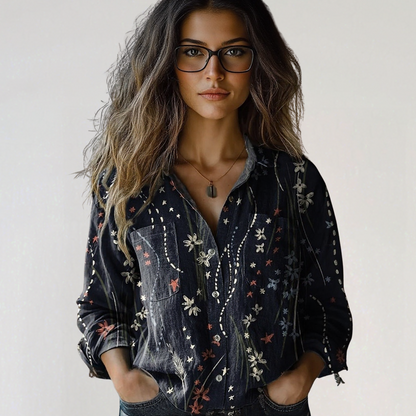 Georgeena | Langarmhemd aus Vintage-Baumwolle 