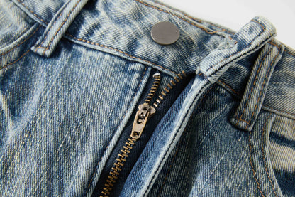 Women's Distressed Ripped Wide Leg Jeans High Waist Baggy Denim Pants Streetwear Y2K Casual Summer Outfit