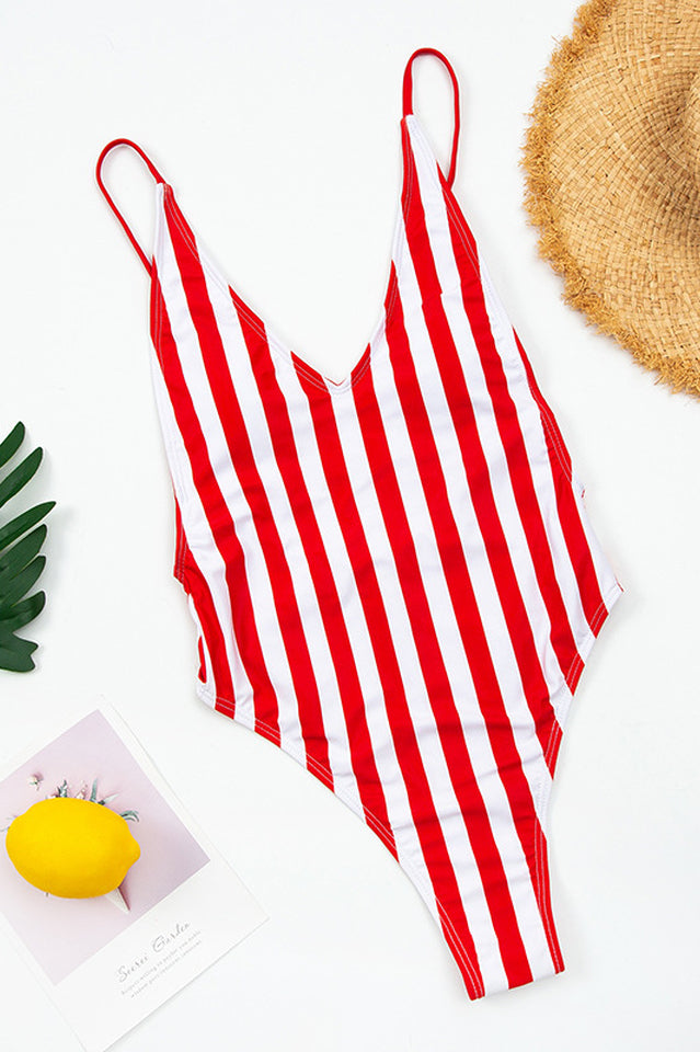 Stripe One Piece Swimsuit - Seldom Seen Styles