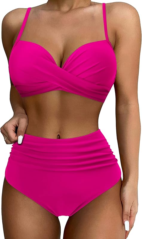 Women Twist High Waisted Bikini Sexy Push Up Two Piece Swimsuits - Seldom Seen Styles