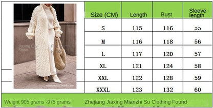 Large Version Long Sweater Coat Autumn  Winter  New Sweater Cardigan Thick Needle Loose   Women