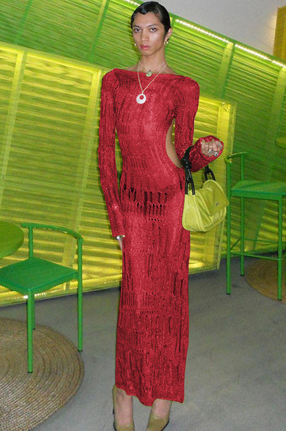 Moss Green Metallic Umbra Dress