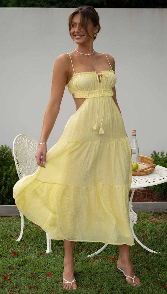 Cross-Border European and American Women's Clothing2024NewvCollar Sleeveless Solid Color Stitching Big Swing Long Dress